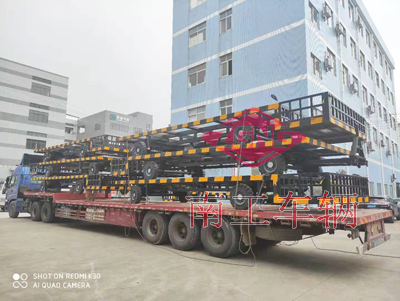 8噸無(wú)動(dòng)力牽引骨架平板拖車帶護(hù)欄1I.jpg